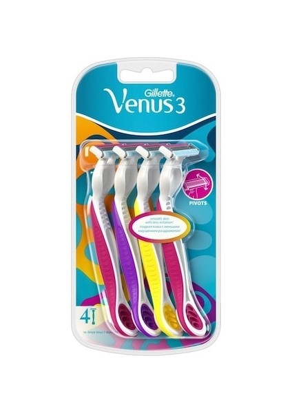 Gillette Venüs 3 4lü Kullan At Tıraş Bıçağı