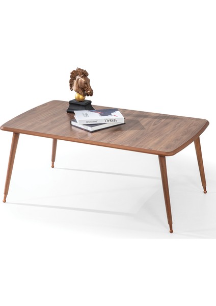 Ahşap Lüx Ayaklı Orta Sehpa Ceviz 60 x 100 cm A9