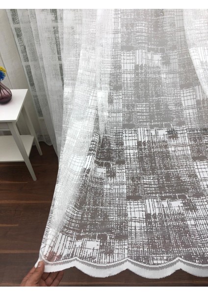Spor Desen Dantel Tül Perde 400 x 260 Normal Pile 1/2.5