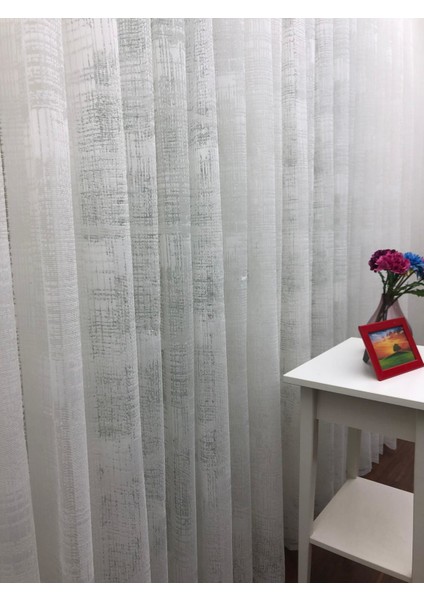 Spor Desen Dantel Tül Perde 100 x 260 Sık Pile 1/3