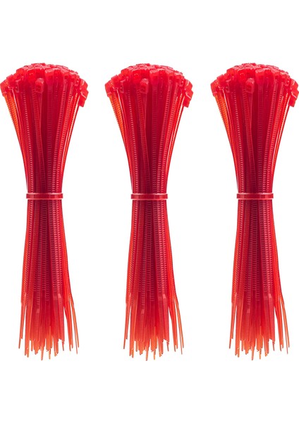 Kırmızı Kablo Bağı Plastik Cırt Kelepçe 3.6X200Mm 100 Adet Kırmızı 3.6X200 Mm fiyatları
