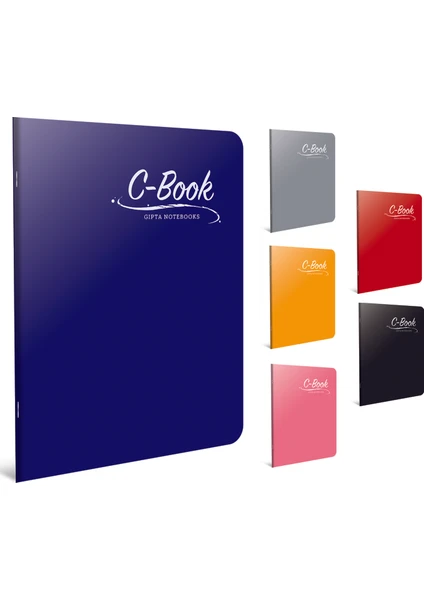 C Book Tel Dikiş PP Kapak Defter A4 60 Yaprak Çizgisiz 6'lı