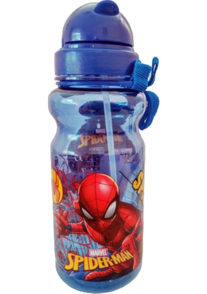 Şeffaf Matara Suluk Kapaklı Mavi