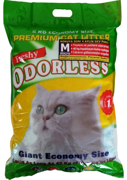 Odorless Micro Kristal Kedi Kumu 6 Kg