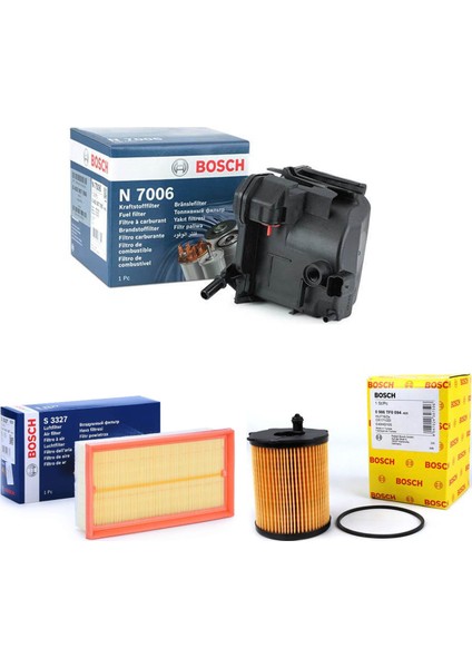 Filtre Bakım Seti Peugeot 407 1.6 Hdi Dizel Hava + Yağ + Yakıt Filtre