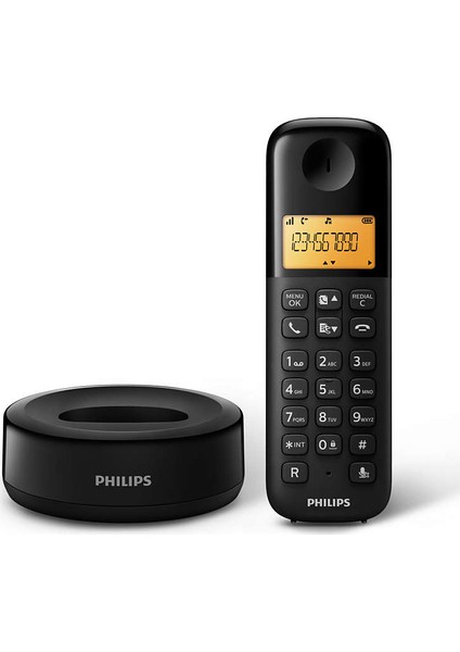 D1601B/01 Kablosuz Dect Telsiz Telefon Siyah