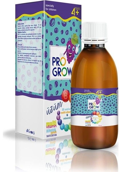 Pro Grow Üzüm Multivitamin Şurup 120 ml