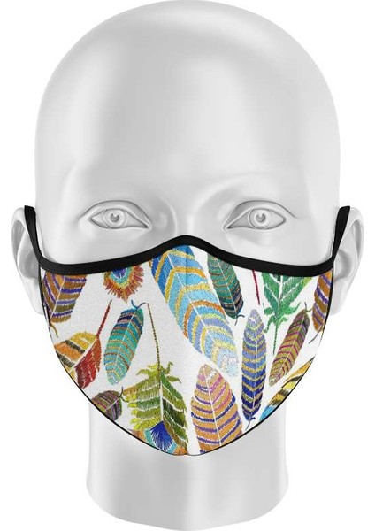 Unisex Yıkanabilir Kumaş Maske Tüy