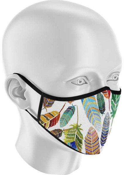 Unisex Yıkanabilir Kumaş Maske Tüy