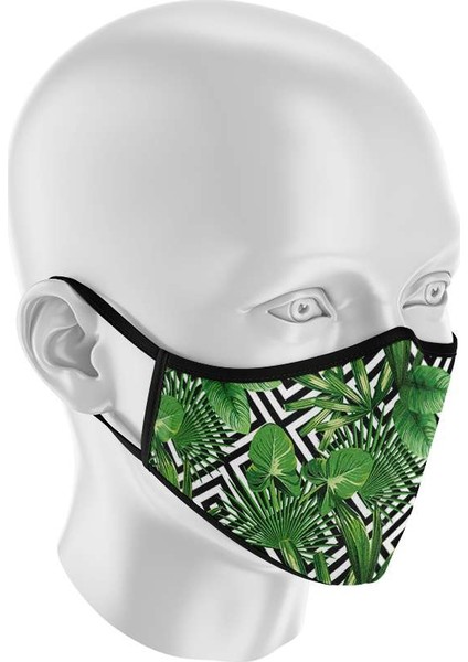 Unisex Yıkanabilir Kumaş Maske Bahçe