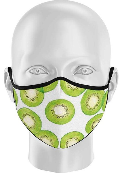 Unisex Yıkanabilir Kumaş Maske Kivi