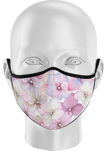 Bayan Yıkanabilir Kumaş Maske Petunya