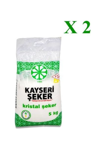 Kayseri Kristal Toz Şeker 2 x - 5kg