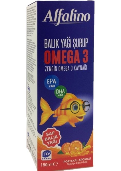 Balık Yağı Omega 3 Portakal Aromalı 150 ml
