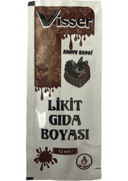Likit Gıda Boyası 12 ml Kahverengi