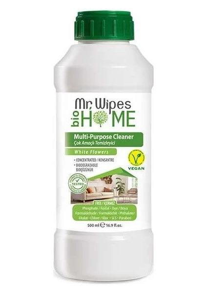 Mr Wipes Konsantre Çok Amaçlı Temizleyici Beyaz Çicek Kokulu