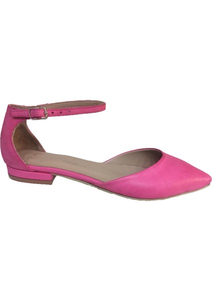Pembe Deri Stiletto Babet