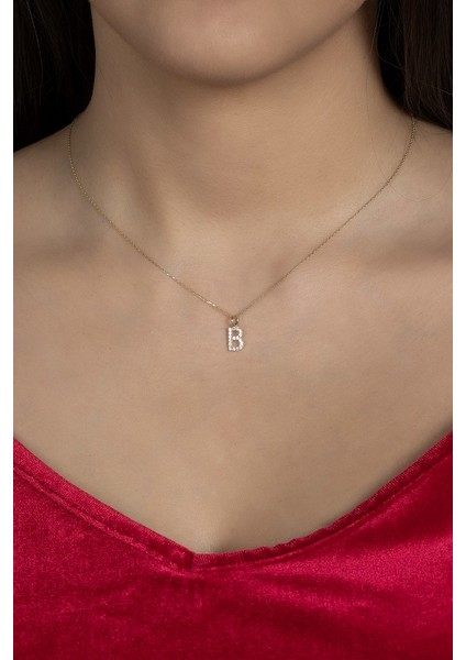 Taşlı Harf Kolye modelleri