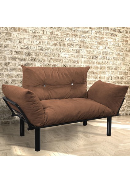 Ada İkili Koltuk Kanepe Kahverengi