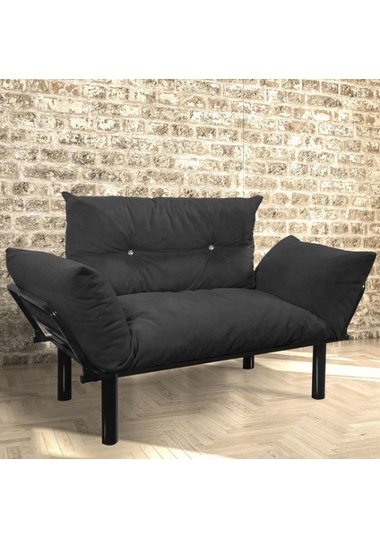 Ada İkili Koltuk Kanepe Siyah