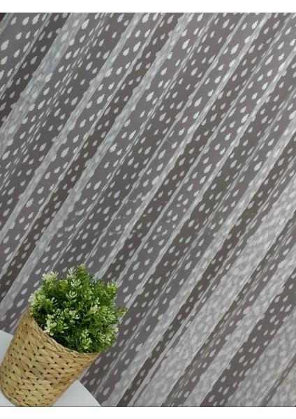 Spor Desen Dantel Tül Perde 100 x 200 Seyrek Pile 1/2