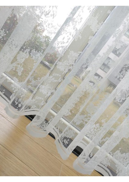 Spor Desen Dantel Tül Perde 350 x 260 Seyrek Pile 1/2