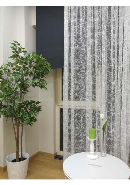 Spor Desen Dantel Tül Perde 600 x 260 Seyrek Pile 1/2 fiyatları
