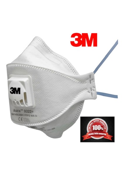 9322 Aura Ffp2 Ventilli Solunum Koruyucu Maske- 5- Adet