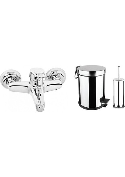 Süper Banyo Aksesuar Seti Banyo Bataryası Çöp Kovası Seti