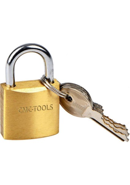 Sarı Asma Kilit 3 Anahtarlı 38 Mm