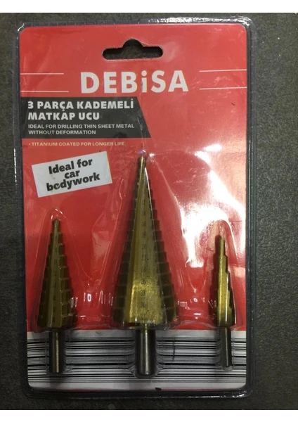 Debisa 3 Parça Kademeli Matkap Ucu