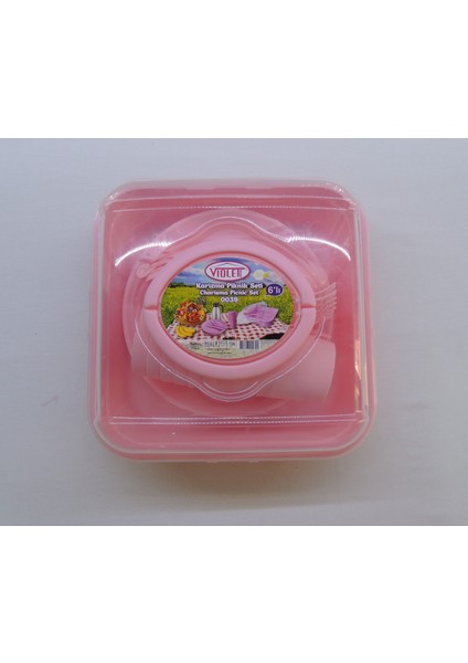 Piknik Seti 6 Kişilik 32 Parça Pudra