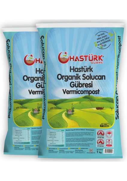Organik Solucan Gübresi 2 x 1 Kg.