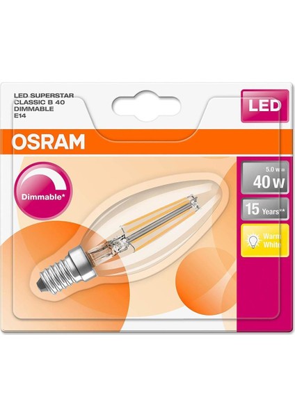 Led Superstar Cl B Fil 40 Dim 4,8W Sarı Işık E-14 470lm Ampul fiyatları