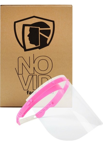 Novid Yüz Koruyucu Siperlik Yedekli Pembe