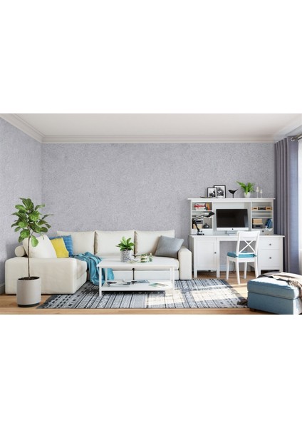 Canlı Sıva İpek Sıva Dekoratif Sıva Angel 01 Gri-Beyaz Zemin Kahve Desen