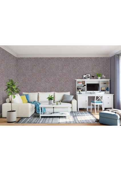 Isı Ve Ses Yalıtımlı Canlı | İpek | Dekoratif Sıva Highlight-06 KAHVE ZEMİN SOMON-TURUNCU DESEN