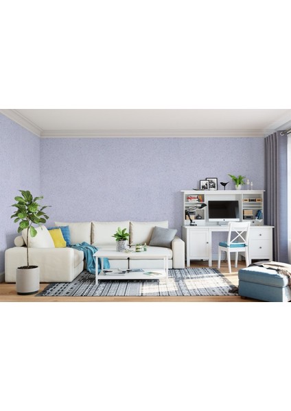 Canlı Sıva İpek Sıva Dekoratif Sıva Magic 06 Beyaz Üzerine Mor Desen