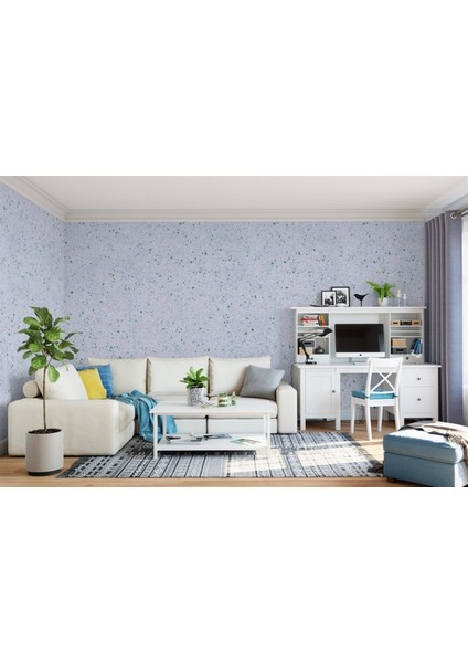 Isı Ve Ses Yalıtımlı Canlı | İpek | Dekoratif Sıva Moonlight-11 BEYAZ ZEMİN ÜZERİNE AÇIK YEŞİL-ÇİMEN YEŞİL DESEN