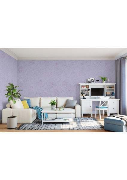 Canlı Sıva İpek Sıva Dekoratif Sıva Sunshine 06 Beyaz Zemin Fuşya Desen