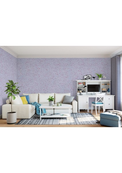 Canlı Sıva | Ipek Sıva | Dekoratif Sıva |sunshine 14 | Beyaz Zemin Kırmızı Fuşya Desen 1/2 PAKET