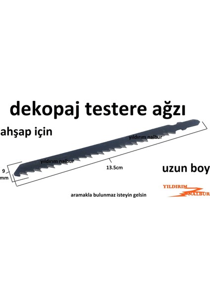 Dekopaj Testere 2 Adet 13.5Cm Dekopaj Agzı Dekopaj Bıçak Uzun Boy