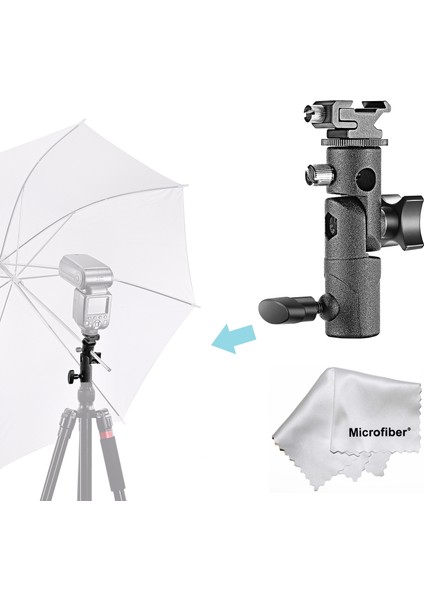 - Tüm Tepe Kafa Flaş Flash İçin Şemsiye Tutucu Holder Canon Nikon Sony Fujifilm Yongnuo Godox vb.