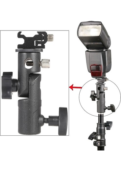- Tüm Tepe Kafa Flaş Flash İçin Şemsiye Tutucu Holder Canon Nikon Sony Fujifilm Yongnuo Godox vb.