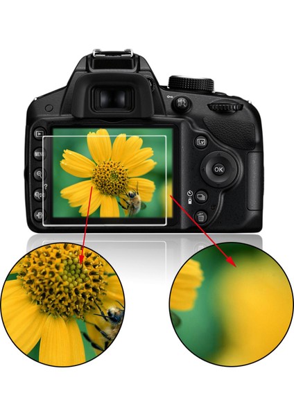 - Canon 1200d 1300d 1500d 2000d için Slim HD Lcd Ekran Koruyucu Temperli Cam