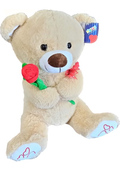 Gül Tutan 30 cm Ayıcık Açık Kahverengi
