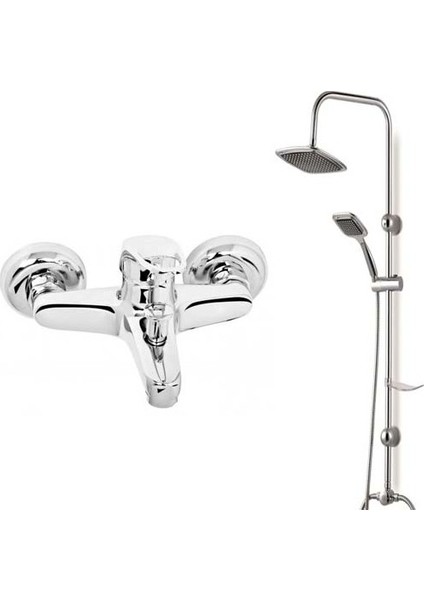 Mix Banyo Bataryası Siyah Robot Duş Seti
