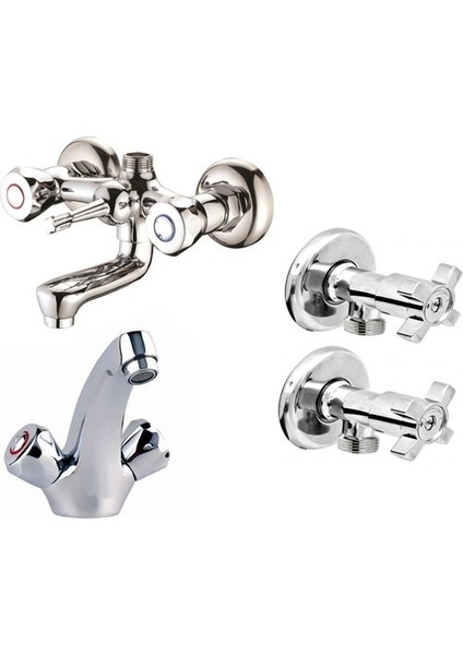 Klasik Banyo Batarya Seti Banyo Lavabo Taharet