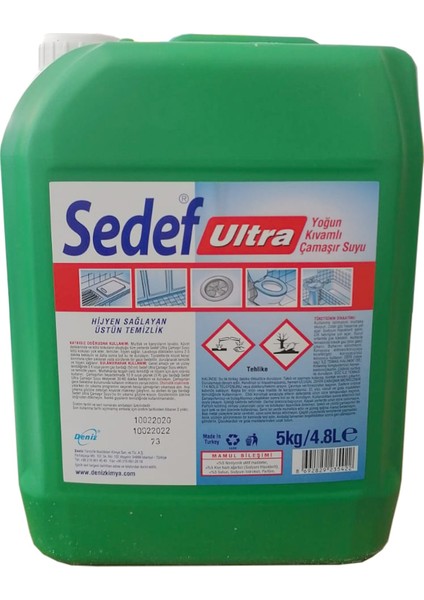 Deniz Ultra Yoğun Kıvamlı Çamaşır Suyu 5 lt