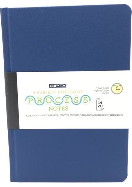 Process 160 Yaprak Kareli Defter 14 x 20 cm Lacivert